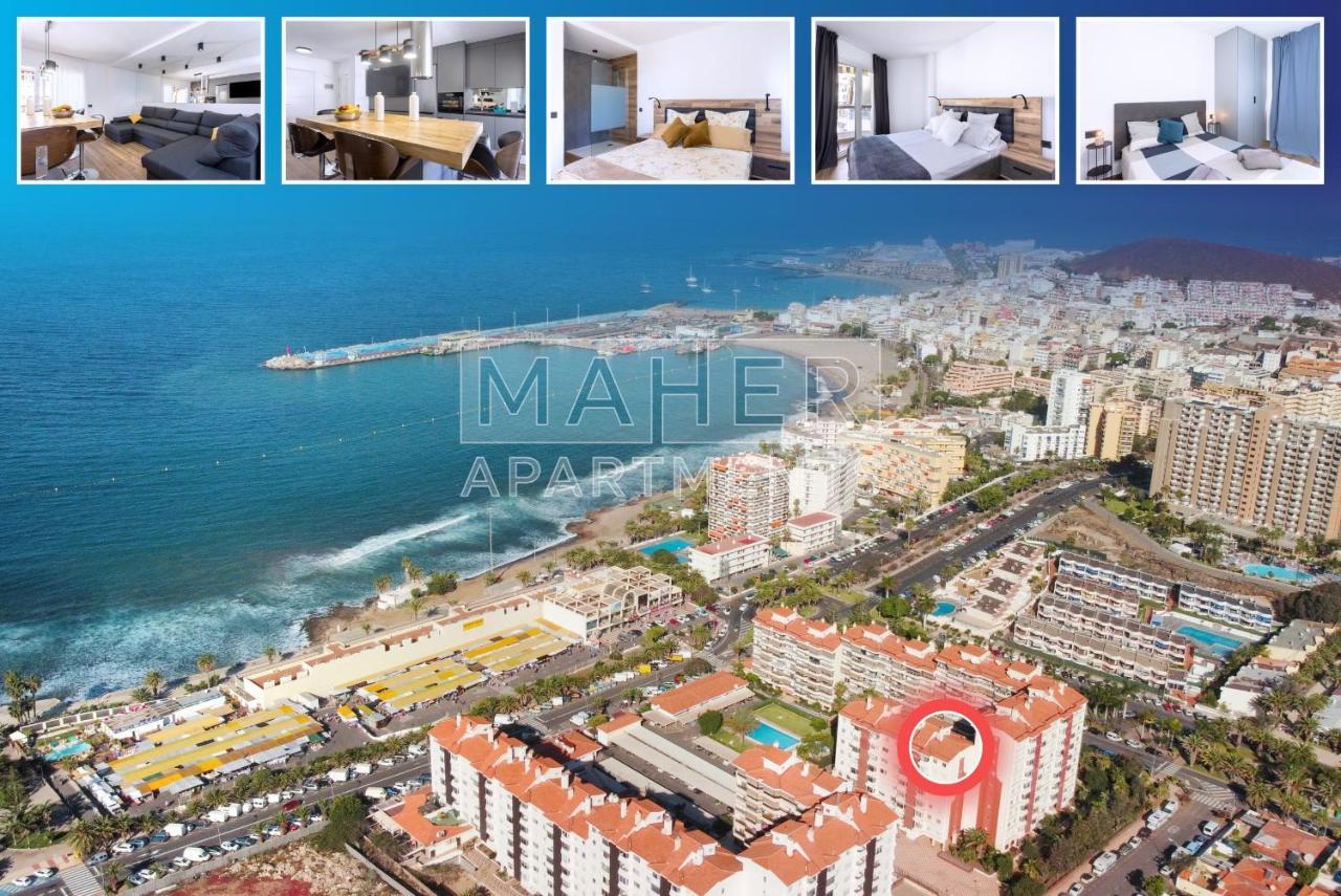 Апартаменты Spectacular Sea View Penthouse Лос Кристианос Экстерьер фото